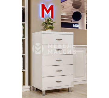 Тумба Бали 5 ящиков (белая эмаль)